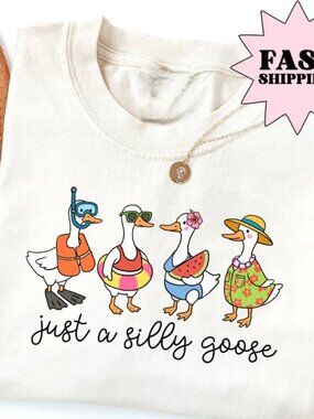 Summer Goose Shirt, Funny Beach Shirt, Cute Summer Tee